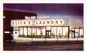 St Louis Missouri Glick's Laundry Dry Cleaning Vintage Postcard AA69768