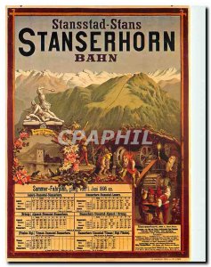 Postcard Modern Stanssfad Bahn Stans Stansehorn