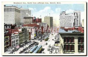 Postcard From Old Woodward North Jefferson Ave Detroit Mich