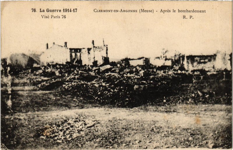 CPA Militaire Clermont-En-Argonne - Aprés le bombardement (91892)