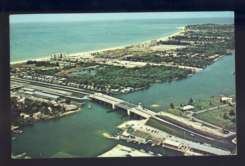 Sarasota, Florida/FL Postcard, Stickney Point Bridge, Siesta Key, 1970!