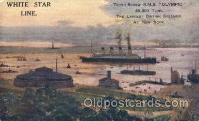 White Star Olympic Ship Sister Ship of the Titanic Ship Unused light wear ver...