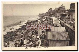 Old Postcard St Aubin The Beach