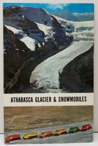 Athabasca Glazier & Snowmobiles Part of the Columbia Icefield Postcard E14