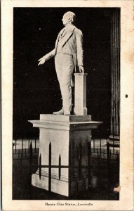 Vtg Henry Clay Statue Monument Louisville Kentucky KY Antique Postcard