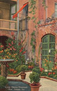 Vintage Postcard 1958 Little Theatre Attractive Courtyard New Orleans Louisiana