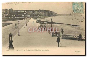 Old postcard Dieppe Maritime Boulevard and Casino