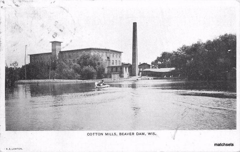 1907 Beaver Dam Wisconsin Cotton Mills Lawton Factory Industry 3126