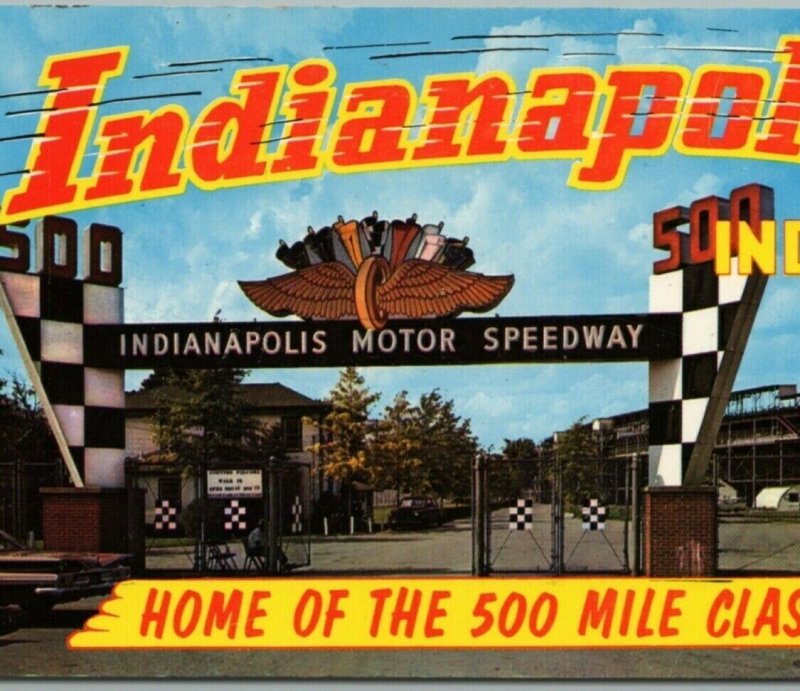 Indianapolis Motor Speedway 500 Gate Car Racing Indiana Vintage