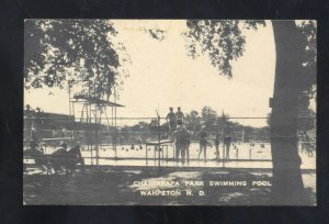 WAHPETON NORTH DAKOTA ND CHAHUNHAPA PARK SWIMMING POOL VINTAGE POSTCARD