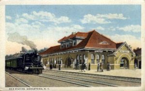 Erie Station, Middletown, NY, USA Railroad Train Depot Unused light corner we...