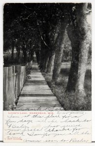 Lover's Lane, Markesan, Wis. - Postcard