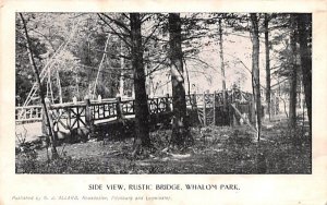 Rustic Bridge in Whalom Park, Massachusetts Side View.