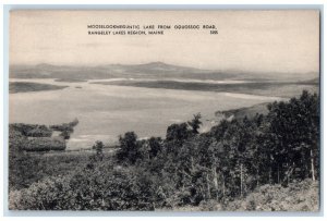 c1940 Mooseloookmeguntic Lake Oquossoc Road Rangeley Lakes Region Maine Postcard