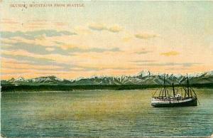 WA, Seattle, Washington, Olympic Mountains, Frank B. Wilson