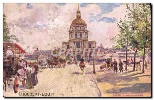 Old Postcard Illustrator Paris Invalides