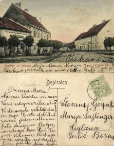 croatia, VALPOVA VALPOVO VALPO, Prandauov trg, Street Scene (1906) Postcard