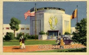 Administration Bldg. New York Worlds Fair 1939 Exhibition Unused light stain ...