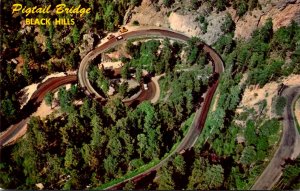 South Dakota Black Hills Aerial View Of Pigtail Bridge