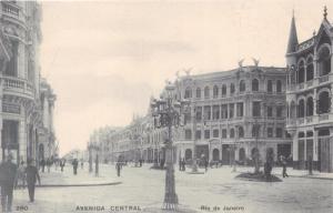 RIO DE JANEIRO BRAZIL~AVENIDA CENTRAL~A RIBEIRO #250 POSTCARD 1910