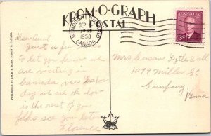 Postcard PARK SCENE Windsor Ontario ON AK5249