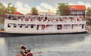 Steamer Lain Business College Outing White River Indianapolis IN 1910c postcard