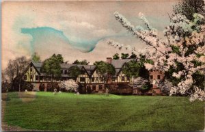 North Carolina Greensboro Sedgefield Inn Handcolored Albertype