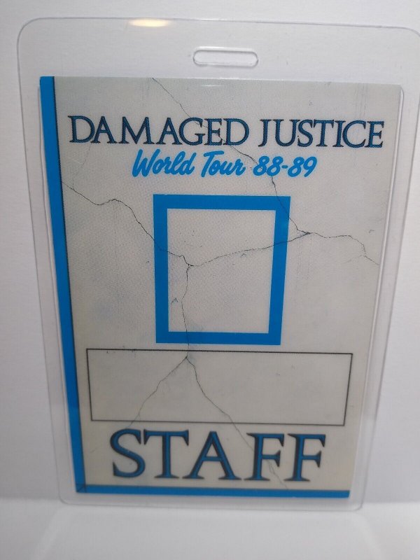 Metallica Backstage Concert Pass Original 1988 - 89 Hard Rock Heavy Metal Staff