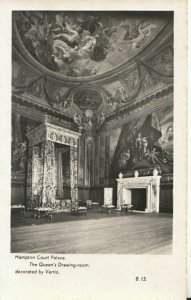 Middlesex Postcard - Hampton Court Palace - The Queen's Drawing-Room  Ref TZ7592