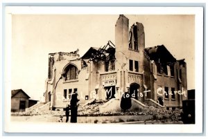 East LB Methodist Church Long Beach California CA RPPC Photo Vintage Postcard