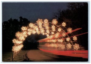 Festival Of Lights Snowflake Light Tunnel Oglebay Wheeling WV Vintage Postcard