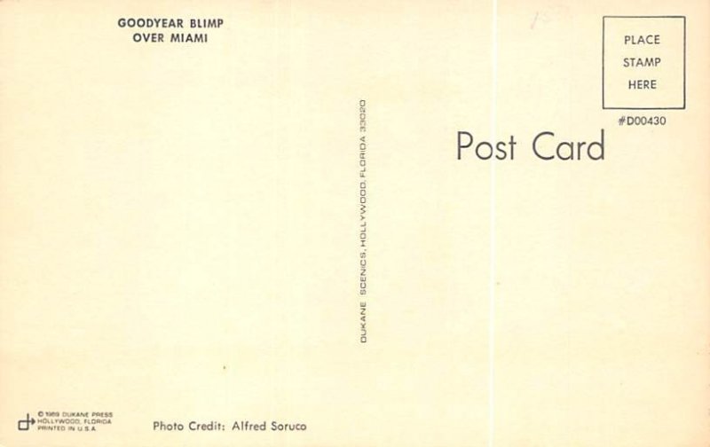 Goodyear Blimp Over Miami Miami FL