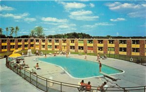 Portland Maine 1960s Postcard Holiday Inn West Swimming Pool