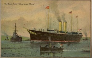Steamship Royal Yacht Victoria & Albert c1910 Postcard