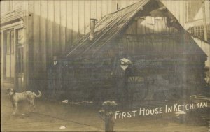 First House in Ketchikan AK c1910 Real Photo Postcard