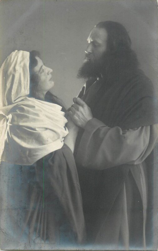 Passion play actors Oberammergau 1910 set of 4