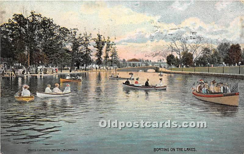 Boating on the Lakes Rowing Postal Used Unknown 