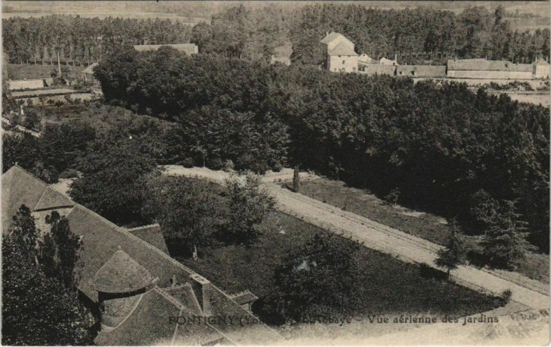 CPA PONTIGNY Abbaye - Vue Aerienne des Jardins (1198676)