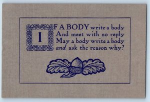 Bad Poem Postcard FA Body Write A Body And Meet No Reply Albert Lea MN c1910's