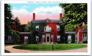 Postcard - Ashland, Home of Henry Clay - Lexington, Kentucky