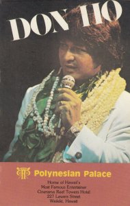 WAIKIKI, Hawaii, 1940-1960s; Don Ho at Polynesian Palace