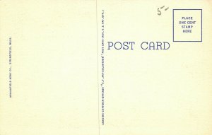 Springfield Massachusetts~Large Letter Linen Postcard~Towers~1937 Curt Teich 