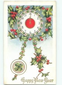 Divided-Back NEW YEAR SCENE Great Postcard AA2089
