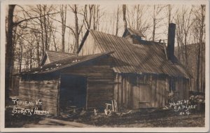 RPPC Postcard Typical Sugar House Vermont