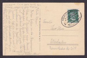 Vintage postcard 1928 Duesseldorf Rhine Panorama steamer Ernst Germany