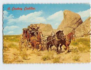 Postcard A Cowboy Cadillac, Southwestern Desert, Southwest