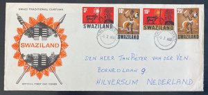 1968 Swaziland First Day Cover To Netherlands Swazi Traditional Customs 