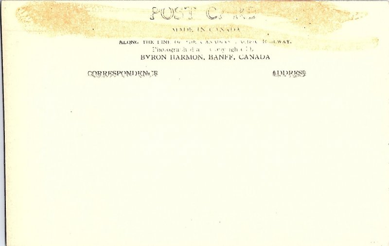 RPPC Postcard Banff Springs Hotel Canada