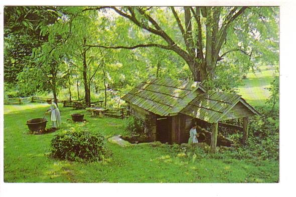 Springhouse, Vance Birthplace State Historic Site, Asheville, North Carolina,...