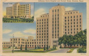 Jefferson Davis Hospital and Nurses Home - Houston TX, Texas - pm 1952 - Linen